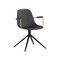 Sunpan Cassius Swivel Dining Armchair - Slate Tint / Nightfall Black