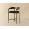 Sunpan Zanatta Counter Stool - Charcoal Black Leather