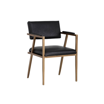 Sunpan Ventouz Dining Armchair - Vintage Black