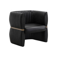 Sunpan Tryor Lounge Chair - Vintage Black Night Leather