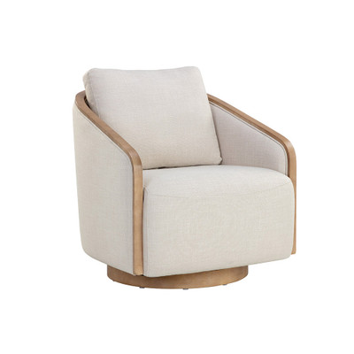 Sunpan Tasia Swivel Lounge Chair - Effie Linen