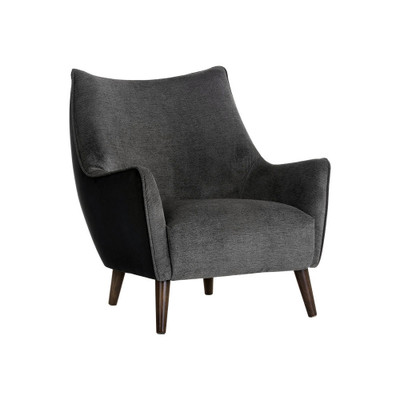 Sunpan Sorrel Lounge Chair - Polo Club Kohl Grey / Abbington Black