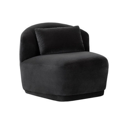 Sunpan Soraya Swivel Armless Chair - Shadow Grey