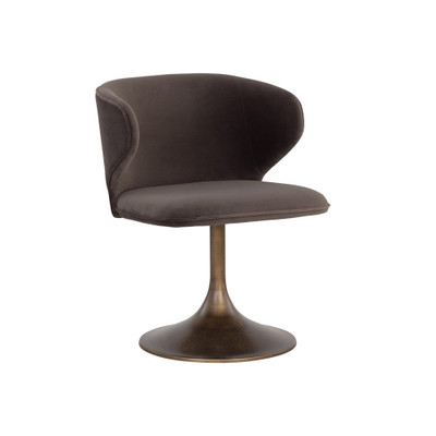 Sunpan Simone Swivel Dining Chair - Meg Ash