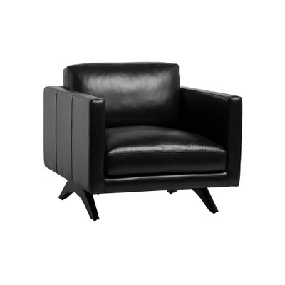 Sunpan Rogers Armchair - Cortina Black Leather