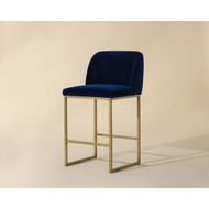 Sunpan Nevin Counter Stool - Sapphire Blue