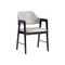 Sunpan Milton Dining Armchair - Smoke Acacia - Bravo Cream