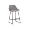 Sunpan Mccoy Counter Stool - November Grey / Cinnamon Brown