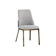 Sunpan Marie Dining Chair - Belfast Heather Grey / Bravo Metal - Set Of 2