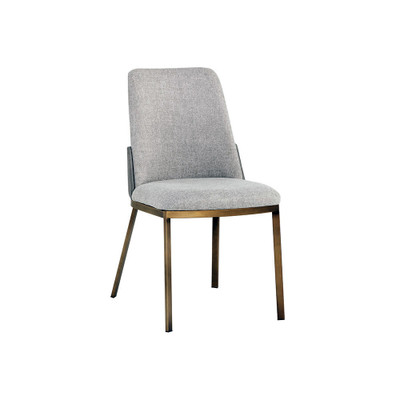 Sunpan Marie Dining Chair - Belfast Heather Grey / Bravo Metal - Set Of 2