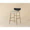 Sunpan Lorelei Counter Stool - Dillon Cream / Dillon Black