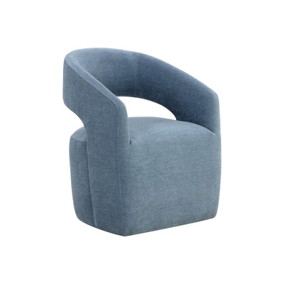 Sunpan Lloret Wheeled Dining Armchair - Danny Iceberg
