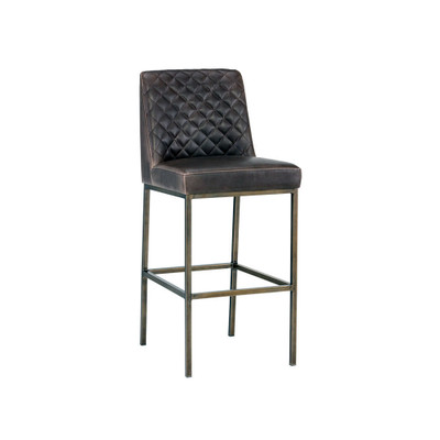 Sunpan Leighland Barstool - Havana Dark Brown