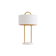 Sunpan Kezna Table Lamp - White Marble - Matte White