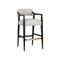 Sunpan Keagan Barstool - Saloon Light Grey Leather