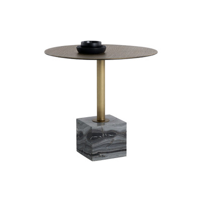 Sunpan Kata Bistro Table - Grey Marble - 32"