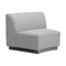 Sunpan Jaclyn Modular - Armless Chair - Egypt Light Grey / Danny Medium Grey