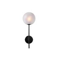 Sunpan Izora Sconce - Black - Frosted