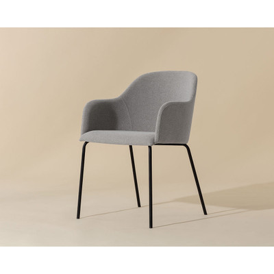 Sunpan Hensley Dining Armchair - Mina Warm Grey