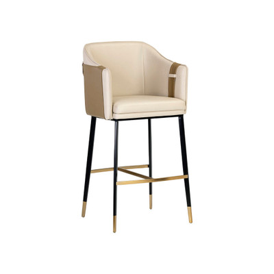 Sunpan Carter Barstool - Napa Beige / Napa Tan