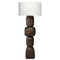 Jamie Young Totem Wood Floor Lamp - Dark Black