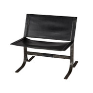 Jamie Young Alessa Leather Sling Chair - Black