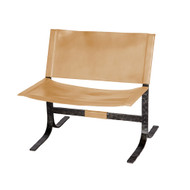 Jamie Young Alessa Leather Sling Chair - Cashew