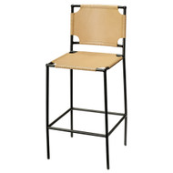 Jamie Young Asher Leather Bar Stool - Cashew