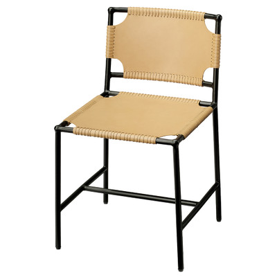 Jamie Young Asher Leather Dining Chair - Cashew