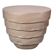 Jamie Young Concentric Fiber Glass Side Table - Cement Rustic