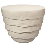Jamie Young Concentric Fiber Glass Side Table - Cream White