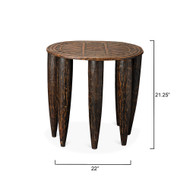 Jamie Young Naga Mango Wood Side Table - Brown