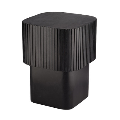 Jamie Young Notch Mango Wood Square Table - Black