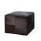 Jamie Young Espresso Hair On Hide Ottoman - Large