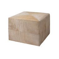 Jamie Young Pinstripe Hide Ottoman - Large