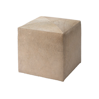 Jamie Young Pinstripe Hide Ottoman - Small