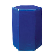 Jamie Young Porto Ceramic Side Indoor/Outdoor Table - Large - Cobalt Blue