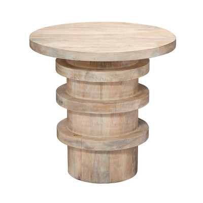 Jamie Young Revolve Wood Side Table - Cream