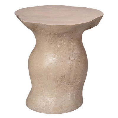 Jamie Young Sculpt Fiber Glass Side Table - Cement Rustic