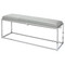 Jamie Young Shelby Leather Bench - Grey