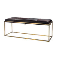 Jamie Young Shelby Hide Bench - Brown