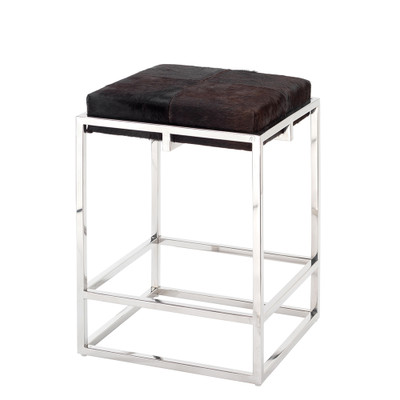 Jamie Young Shelby Hide Counter Stool - Espresso