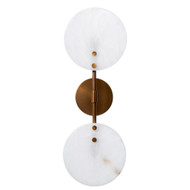 Jamie Young Oracle Alabaster Sconce - Antique Brass