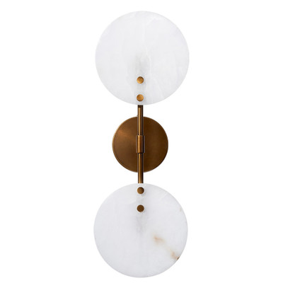 Jamie Young Oracle Alabaster Sconce - Antique Brass