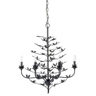Jamie Young Blooming Iron Chandelier - Black
