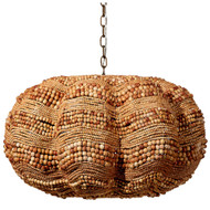 Jamie Young Clamshell Wood Beaded Chandelier - Natural