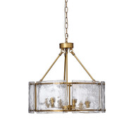 Jamie Young Glenn Large Round Metal Chandelier - Antique Brass