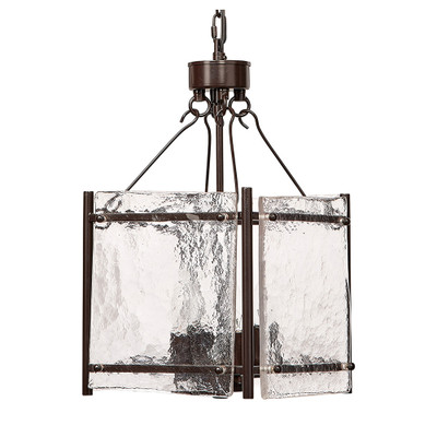 Jamie Young Glenn Small Square Metal Chandelier - Bronze