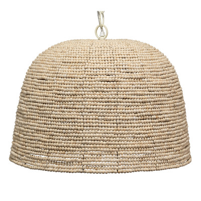 Jamie Young High Tide Wood Beaded Light Pendant