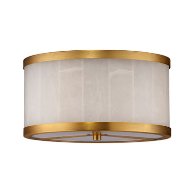 Jamie Young Upsala Alabaster Flush Mount Ceiling Light - Small